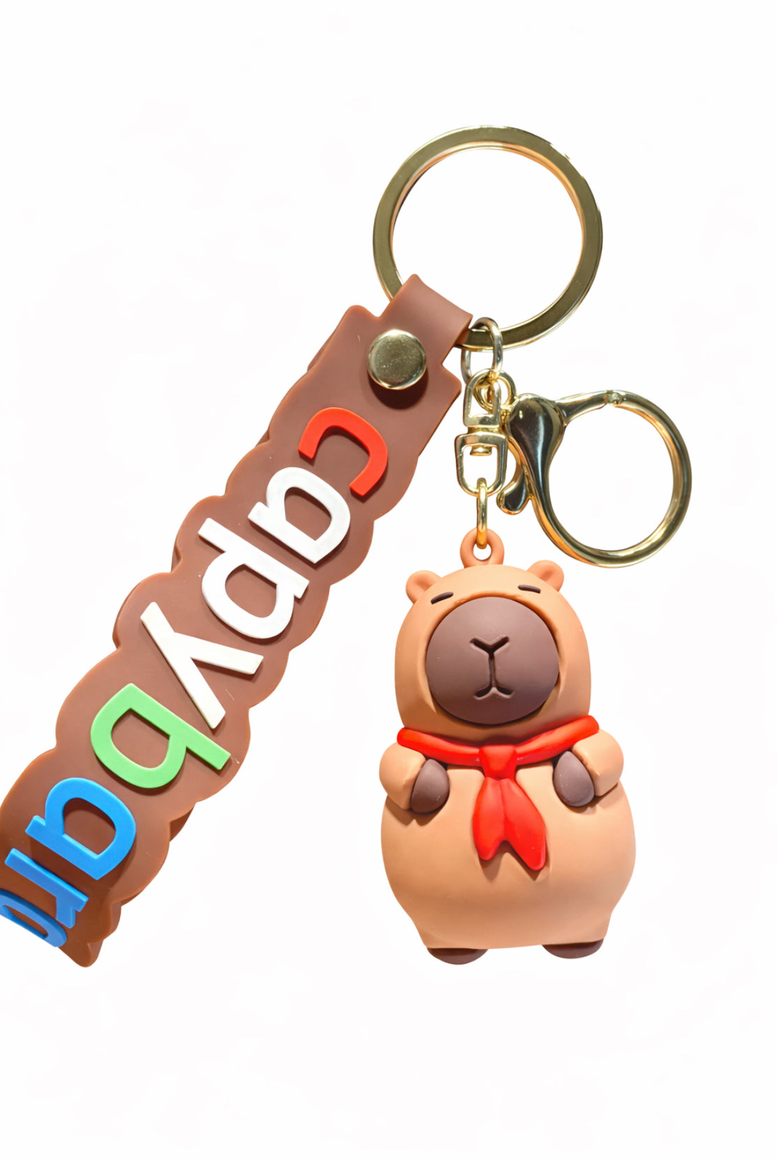 Cute Capybara Keychain – Kawaii Animal Keyring Bag Charm Accessory