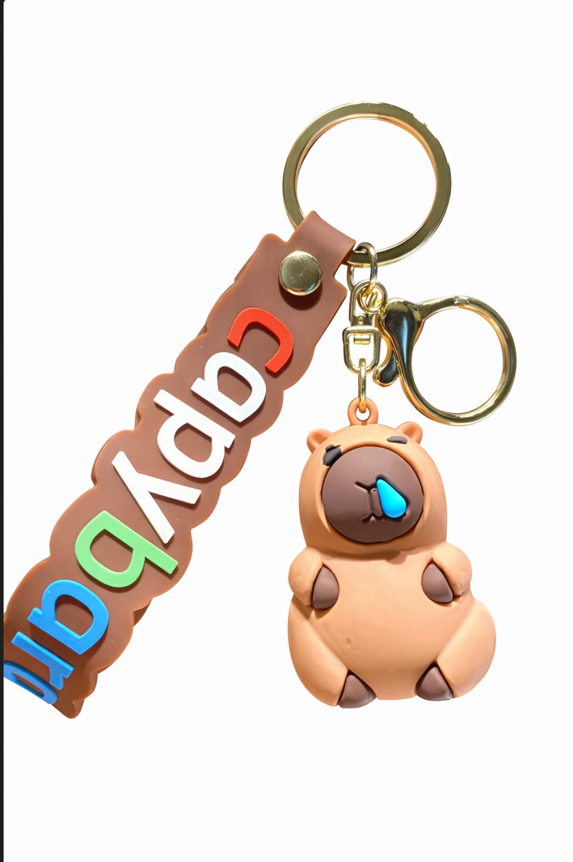 Cute Capybara Keychain – Kawaii Animal Keyring Bag Charm Accessory