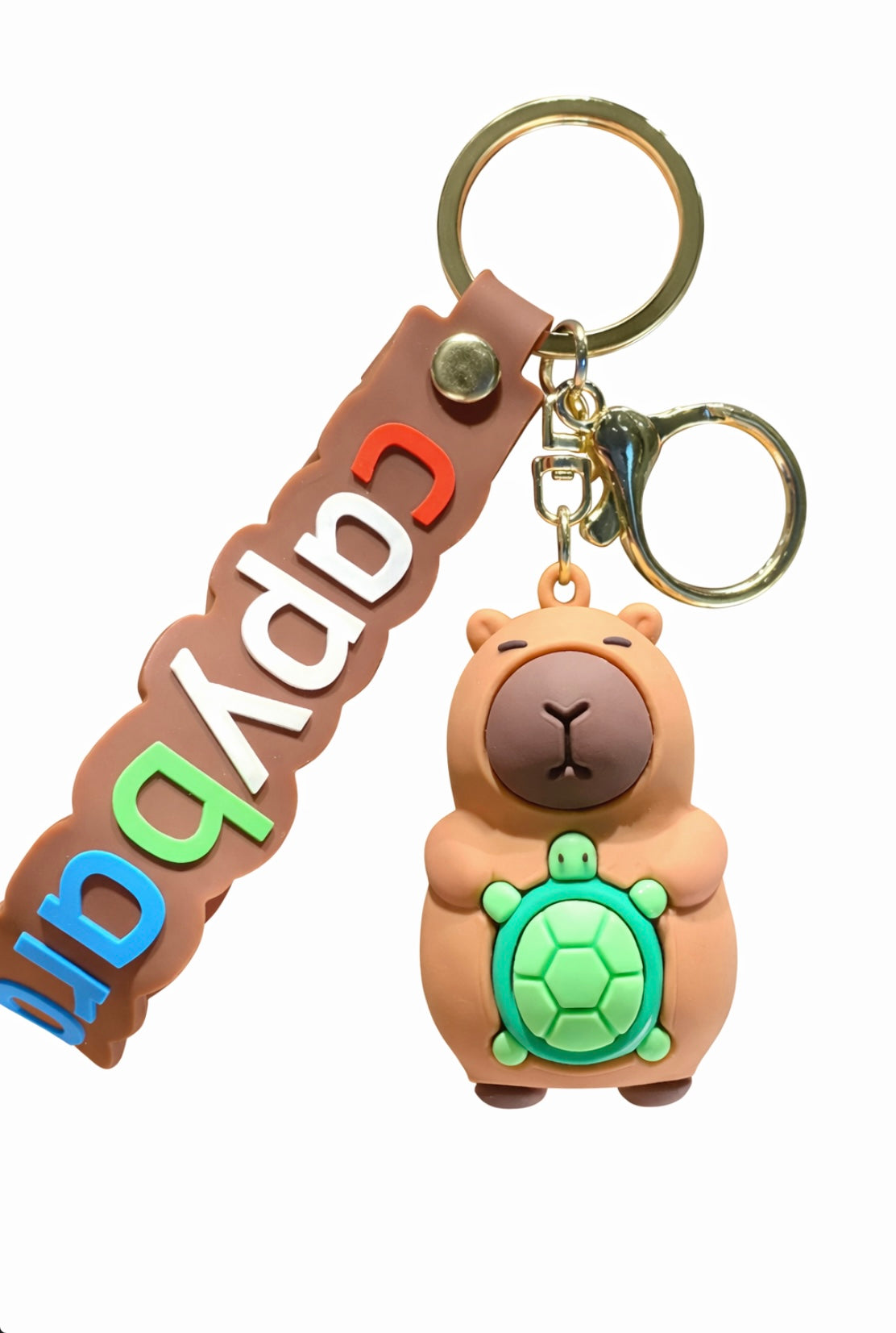 Cute Capybara Keychain – Kawaii Animal Keyring Bag Charm Accessory