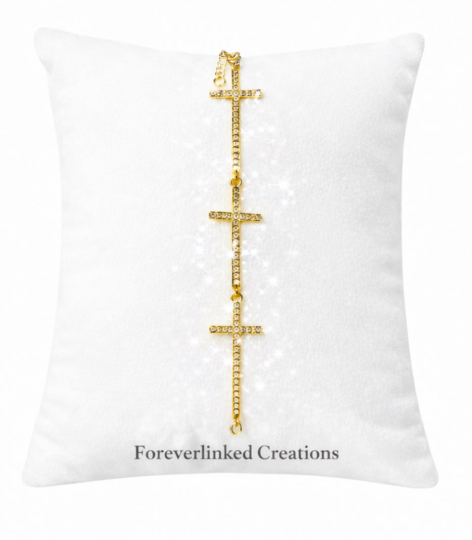 Linked in Faith Cross Bracelet